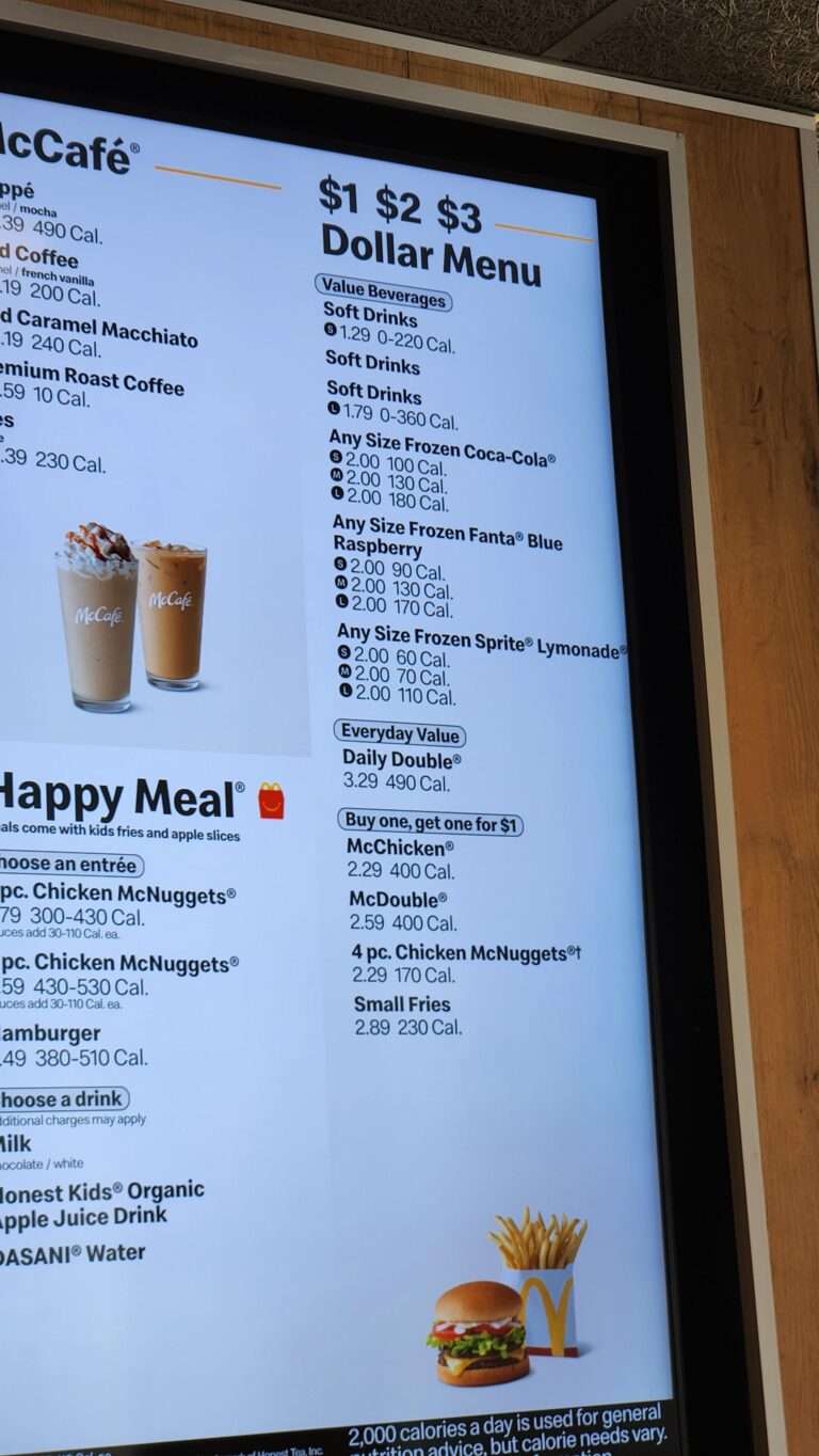 Mcdonalds Menu Drinks With Prices