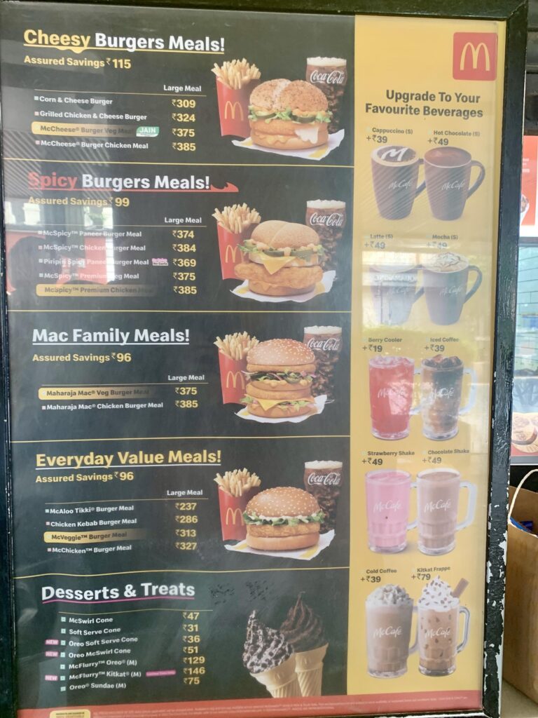 Mcdonalds Menu With Price Mumbai