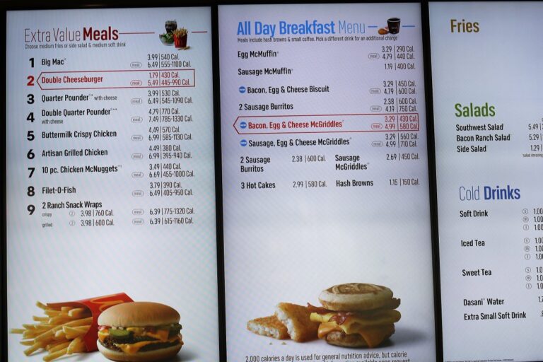 Mcdonalds Menu With Prices California