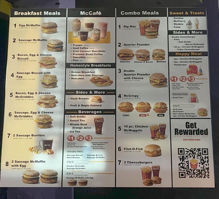 Mcdonalds New Menu With Prices
